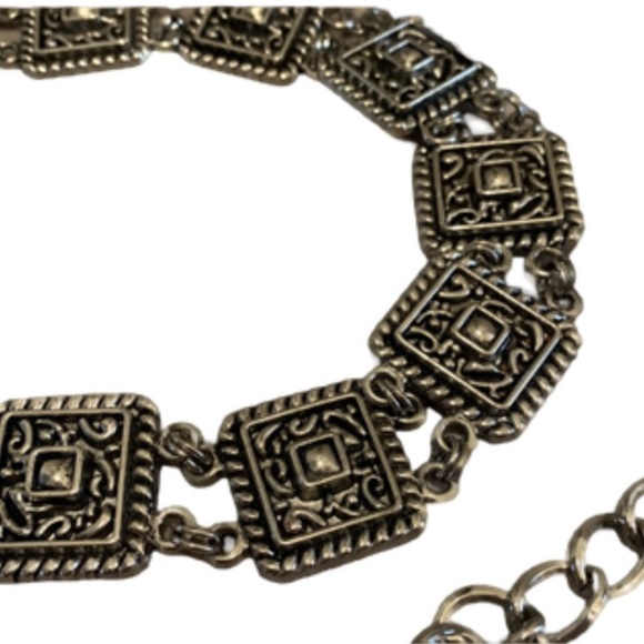 Silver belt. Solid piece with clasp. - Picture 3 of 11